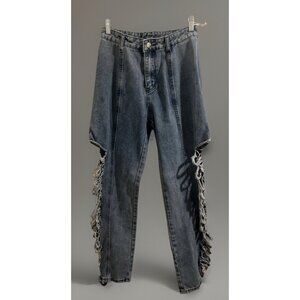 Composition 90’s distressed Jeans Loose Fit Ripped Jeans Straight Legged